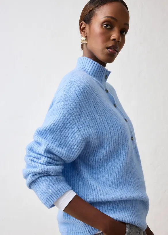 Oversized ullgenser med alpakka, bonprix