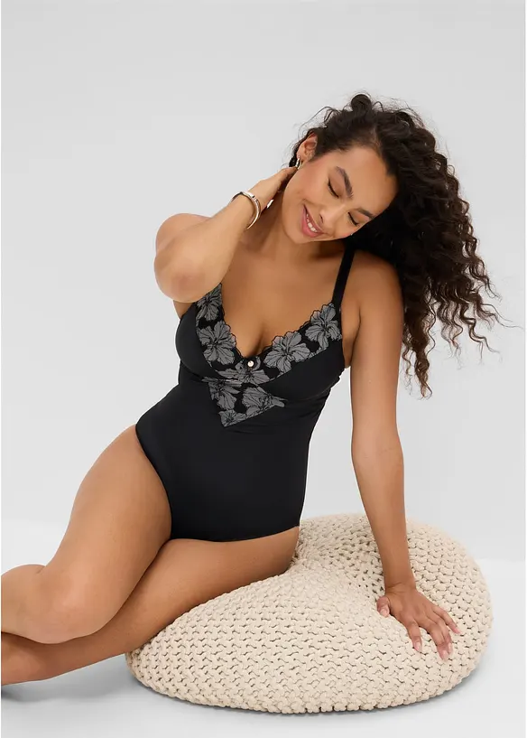 Spilel&oslash;s, strong shape body uten spiler med broderi, bonprix
