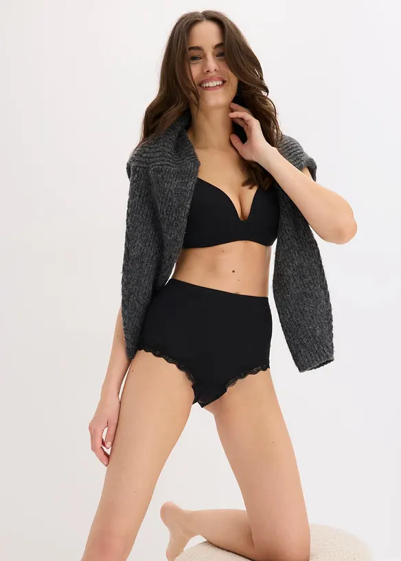 Seamless, high waist truse i polyamid (3-pack), bonprix
