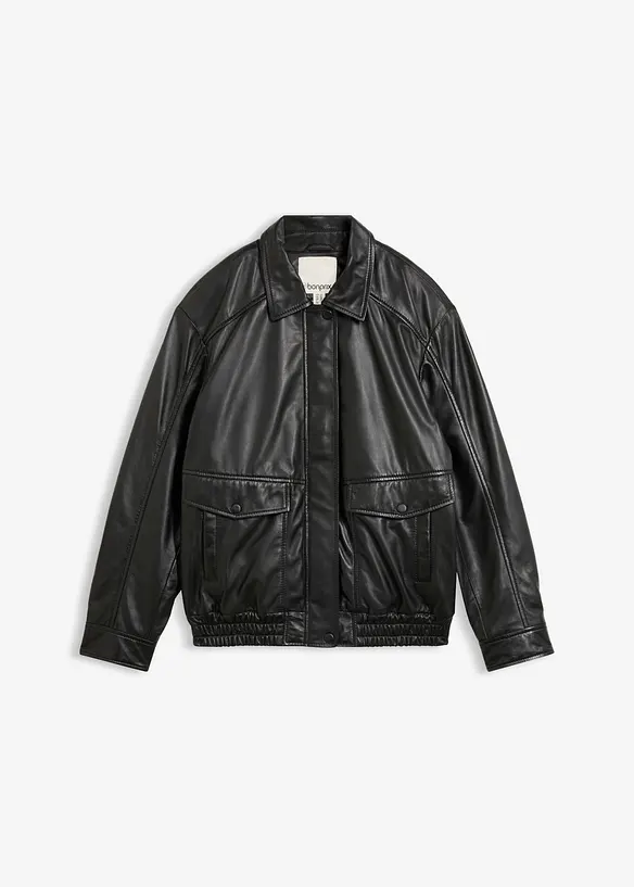 Oversized bomberjakke av lammenappa, bonprix