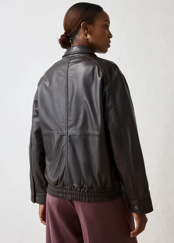 Oversized bomberjakke av lammenappa, bonprix