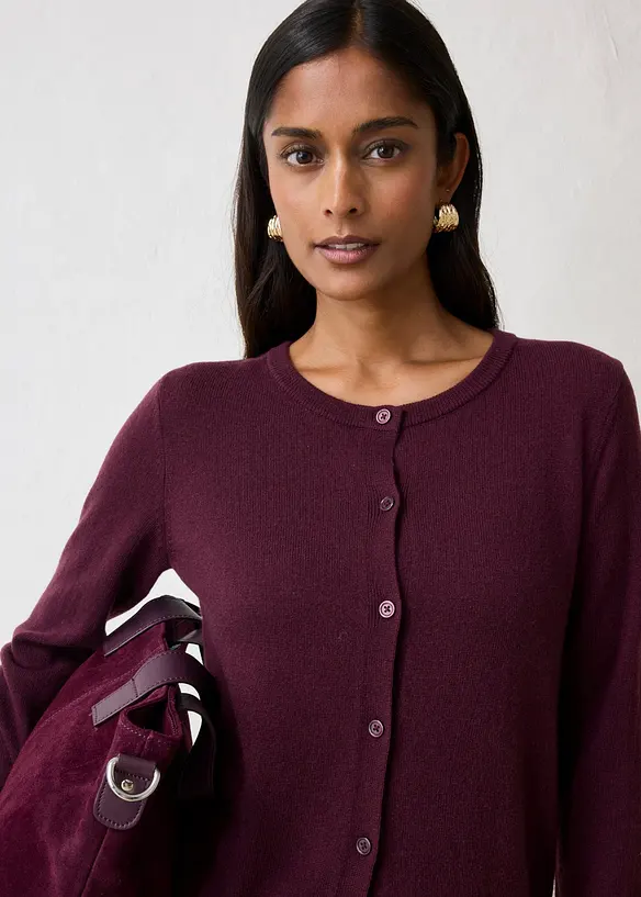 Strikkejakke av myk kasjmirmiks med Good Cashmere Standard&reg;, bonprix