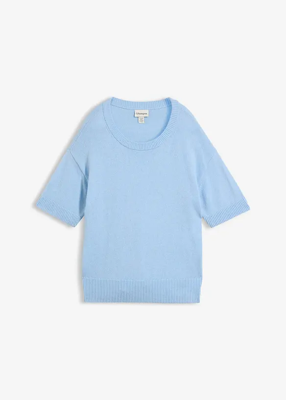 Oversized kortermet genser med h&oslash;y ullandel, bonprix