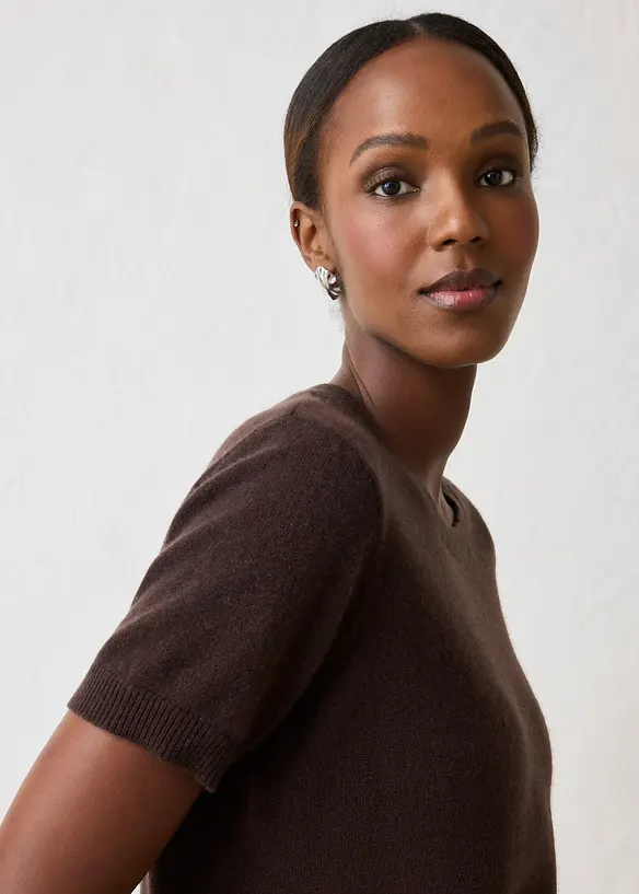 Kortermet genser av 100% kasjmir med Good Cashmere Standard&reg;, bonprix