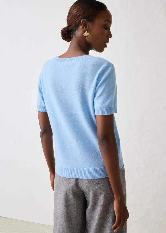 Kortermet genser av 100% kasjmir med Good Cashmere Standard&reg;, bonprix