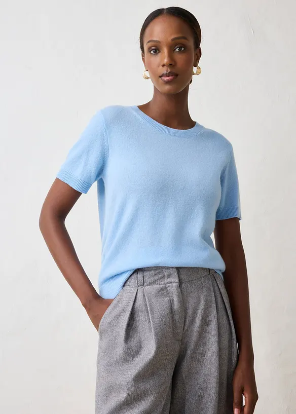 Kortermet genser av 100% kasjmir med Good Cashmere Standard&reg;, bonprix
