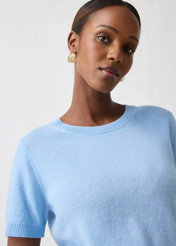 Kortermet genser av 100% kasjmir med Good Cashmere Standard&reg;, bonprix