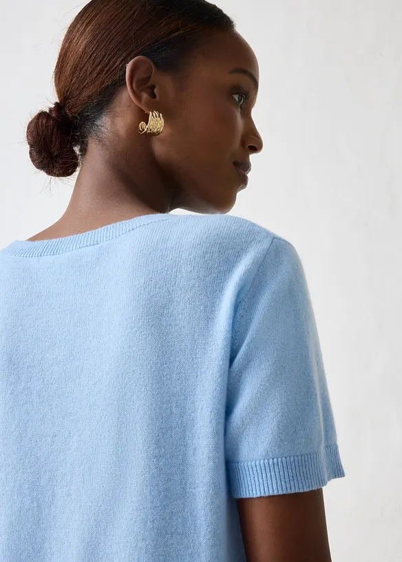 Kortermet genser av 100% kasjmir med Good Cashmere Standard&reg;, bonprix