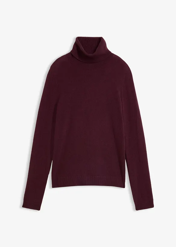 Genser i myk kasjmirmiks med Good Cashmere Standard&reg; og rullekrage, bonprix