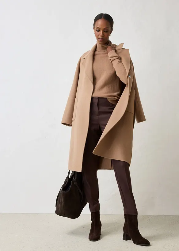 Genser i myk kasjmirmiks med Good Cashmere Standard&reg; og rullekrage, bonprix