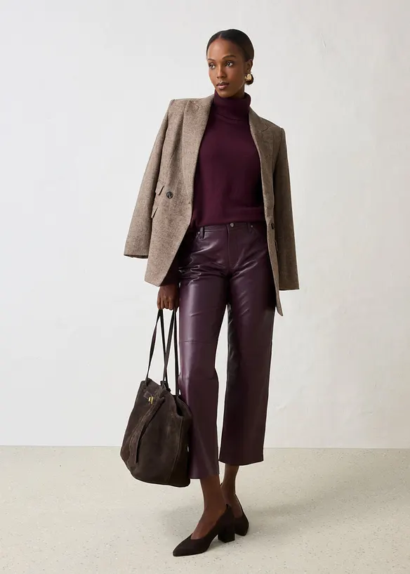 Genser i myk kasjmirmiks med Good Cashmere Standard&reg; og rullekrage, bonprix