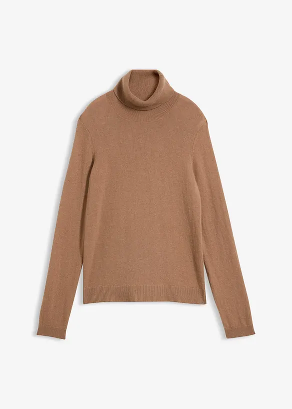 Genser i myk kasjmirmiks med Good Cashmere Standard&reg; og rullekrage, bonprix