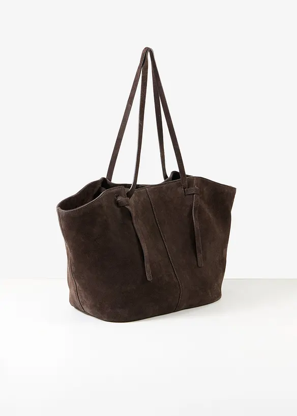 Shopper i semsket skinn, bonprix