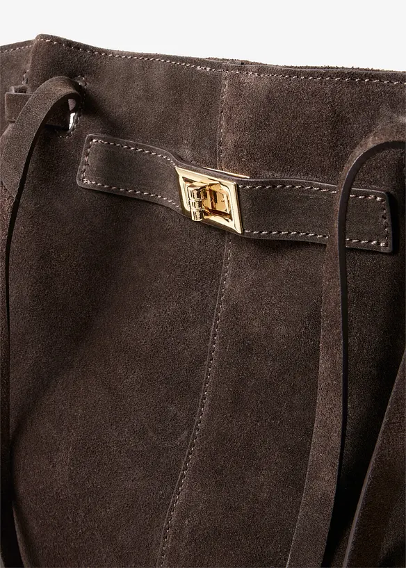 Shopper i semsket skinn, bonprix
