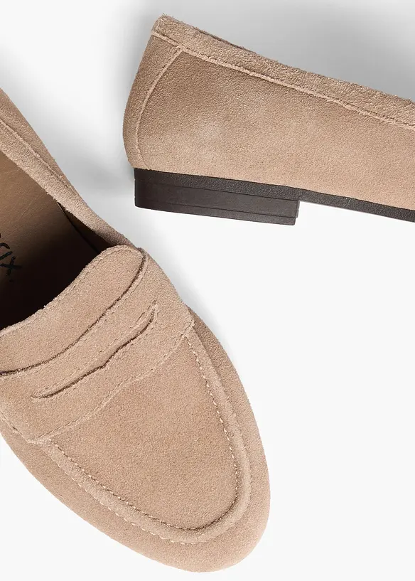 Loafers i skinn, bonprix