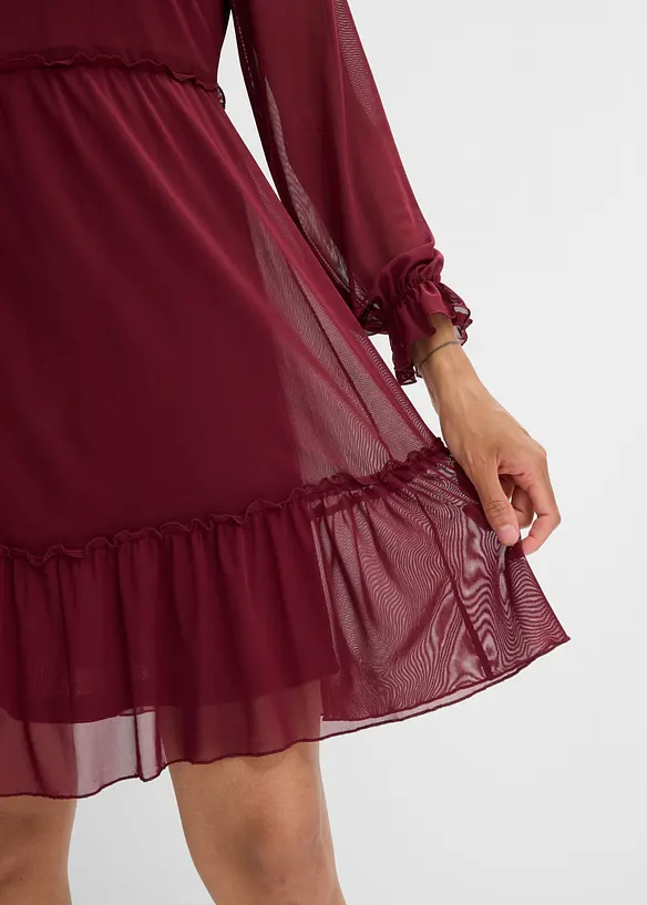 Jerseykjole i fin mesh, bonprix