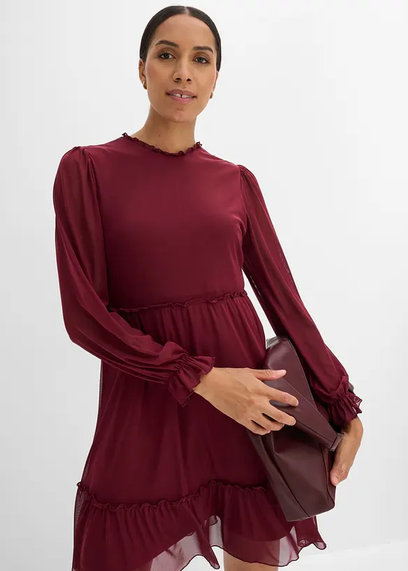 Jerseykjole i fin mesh, bonprix