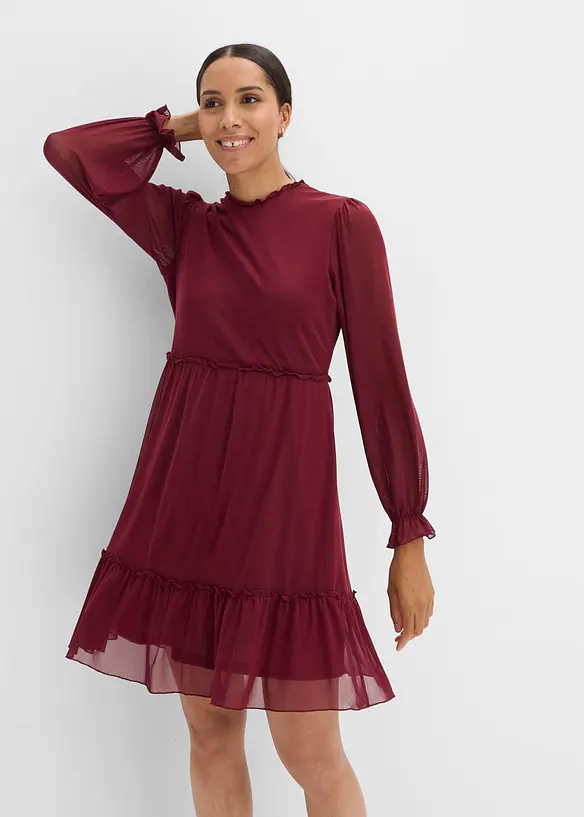 Jerseykjole i fin mesh, bonprix