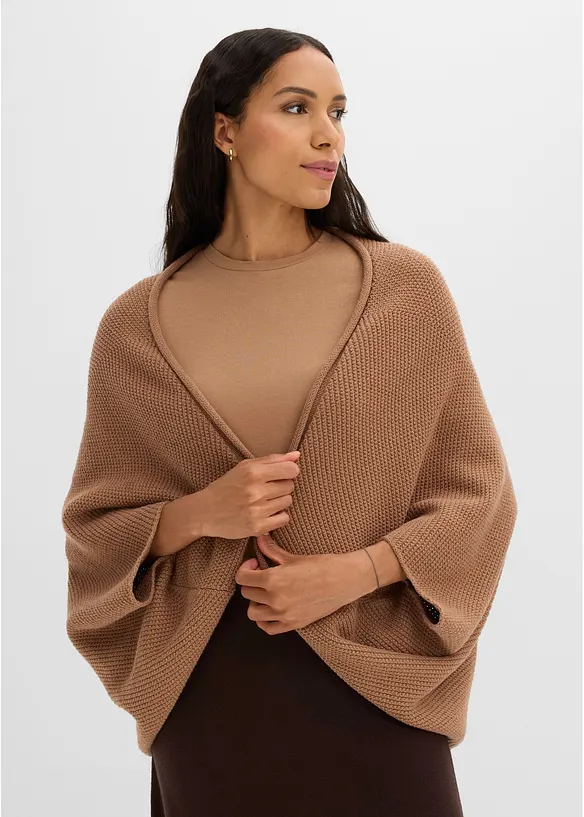 Strikket capecardigan, bonprix