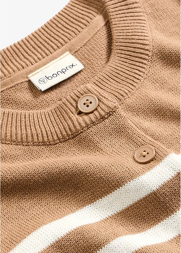 Kort cardigan i bomullsmiks, bonprix