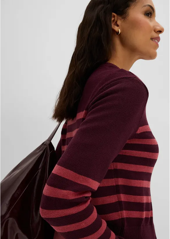 Kort cardigan i bomullsmiks, bonprix