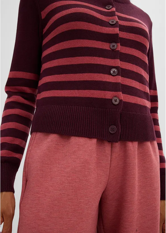 Kort cardigan i bomullsmiks, bonprix