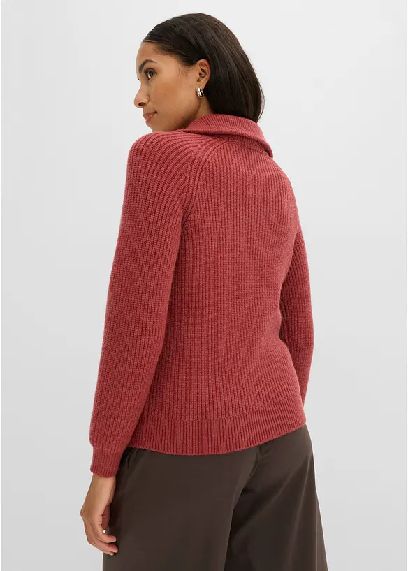 Half-zip-genser i myk viskosemiks, bonprix