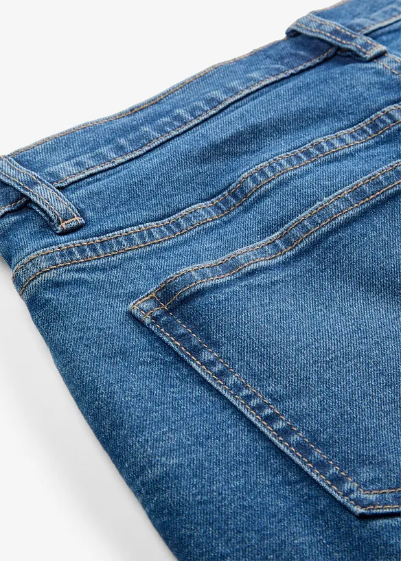 Wide leg jeans mid waist, cropped, bonprix