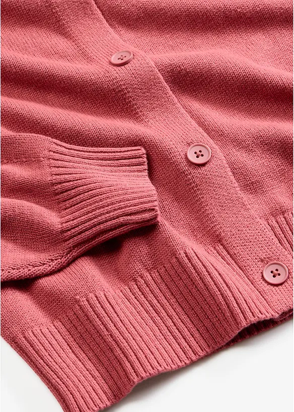 Kort cardigan i bomullsmiks, bonprix