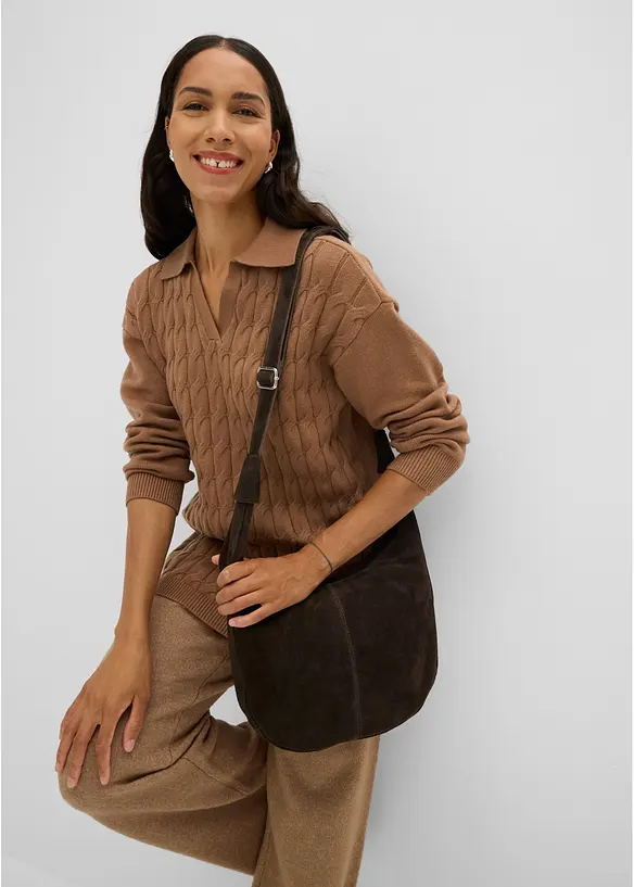 Kabelstrikket, oversized genser, bonprix