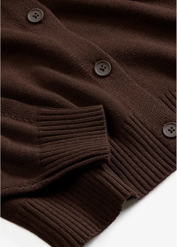 Kort cardigan i bomullsmiks, bonprix