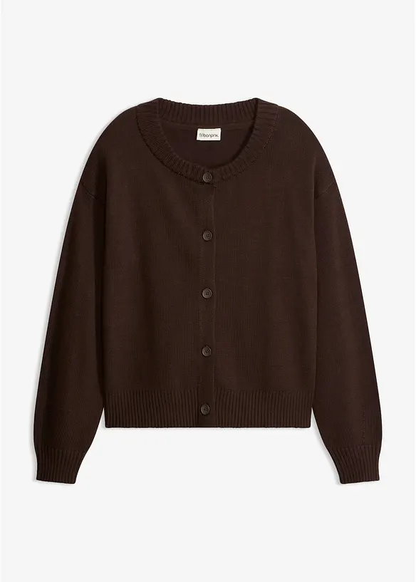 Kort cardigan i bomullsmiks, bonprix