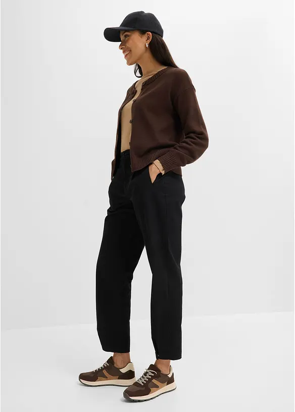 Kort cardigan i bomullsmiks, bonprix