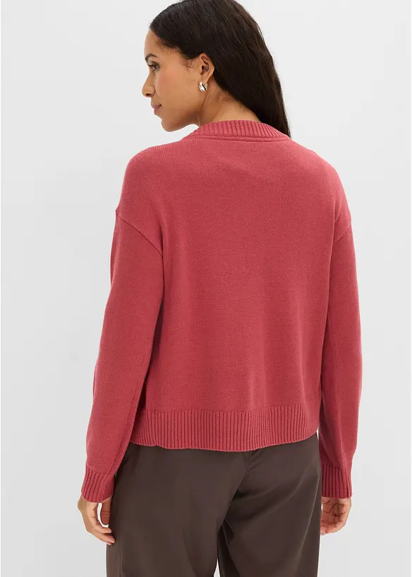 Kort cardigan i bomullsmiks, bonprix