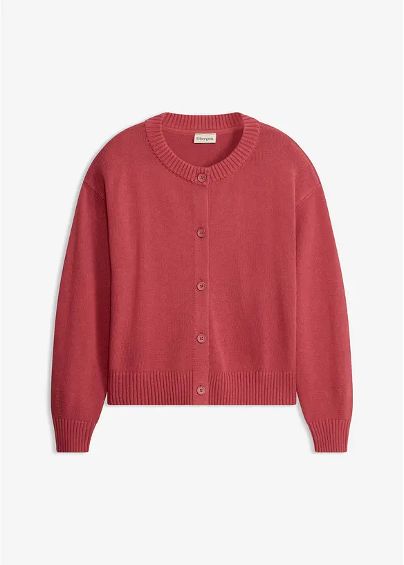 Kort cardigan i bomullsmiks, bonprix