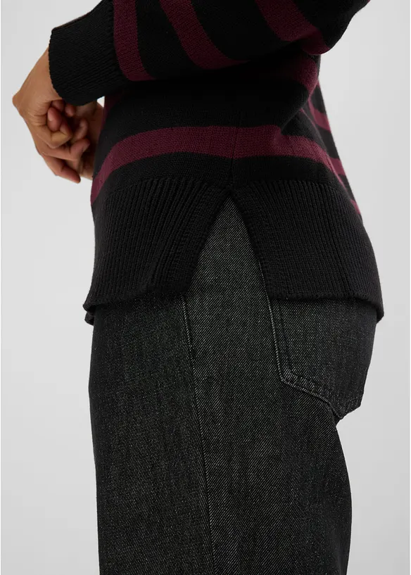 Oversized genser i bomullsmiks, bonprix