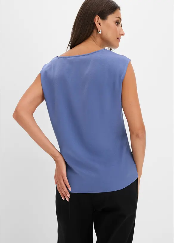 Blusetopp i lett sateng, bonprix