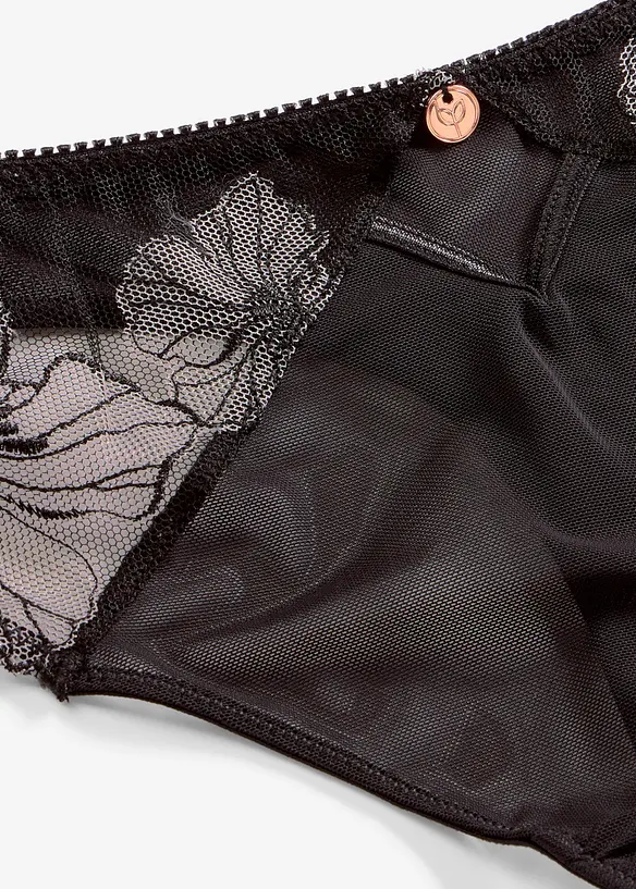 Stringtruse med nydelig broderi, bonprix