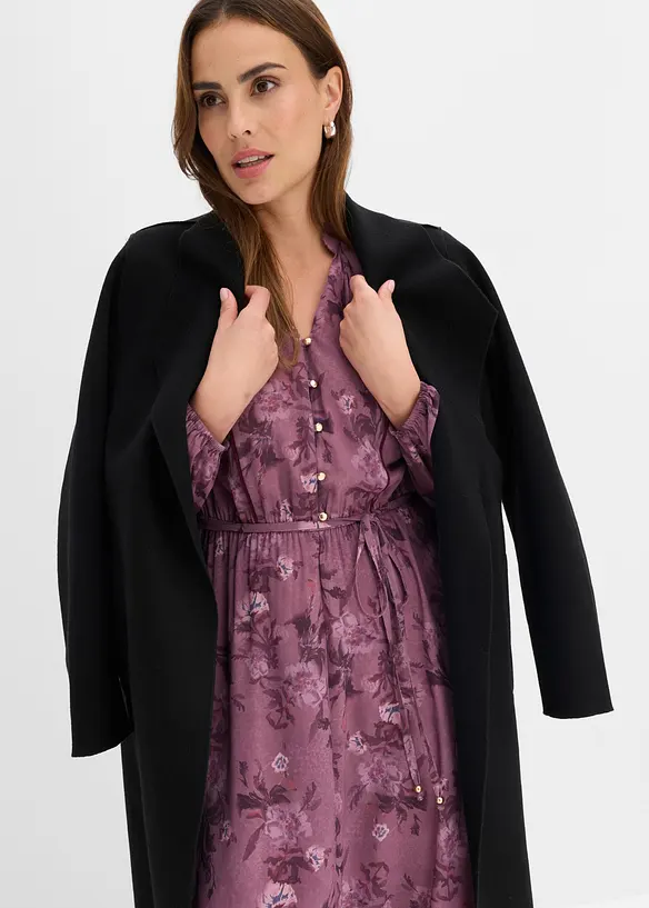 Midi chiffonkjole, bonprix