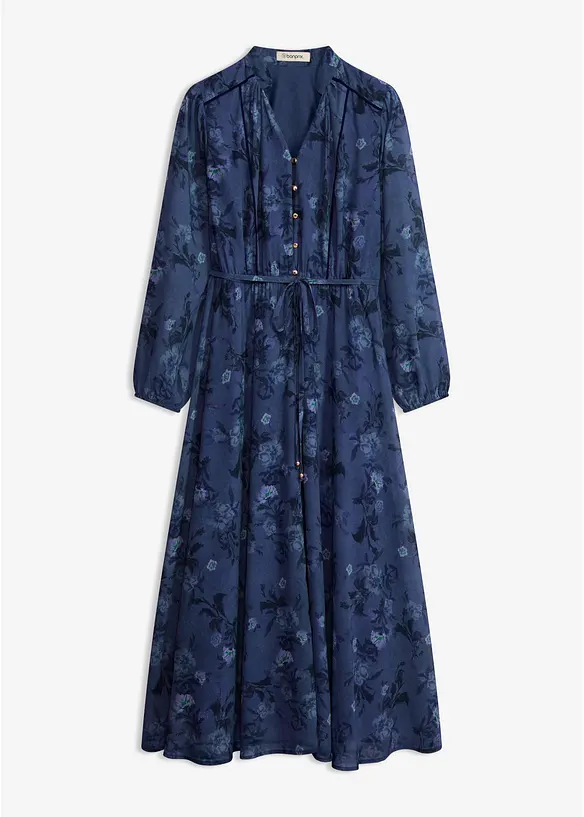 Midi chiffonkjole, bonprix
