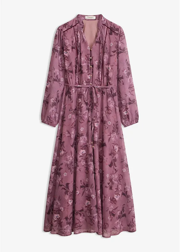 Midi chiffonkjole, bonprix