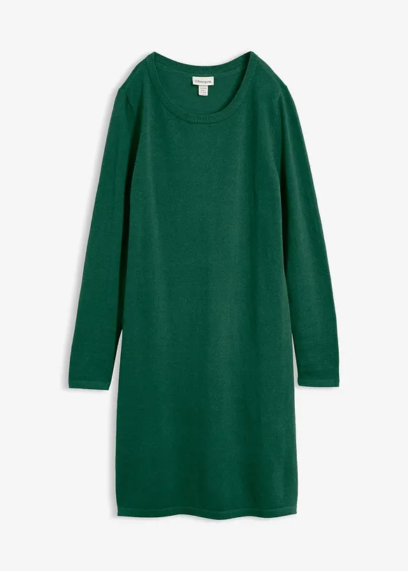 Basic strikkekjole med resirkulert bomull, bonprix
