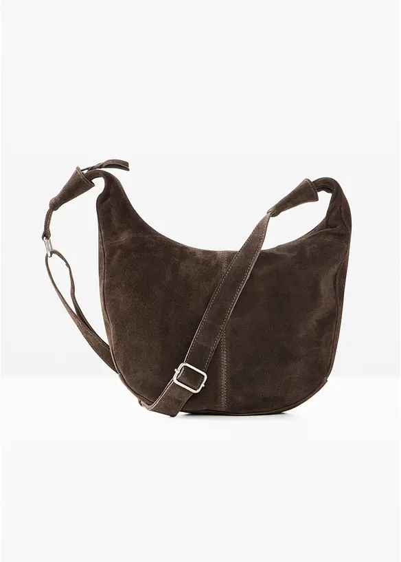 Skulderveske i semsket skinn, bonprix