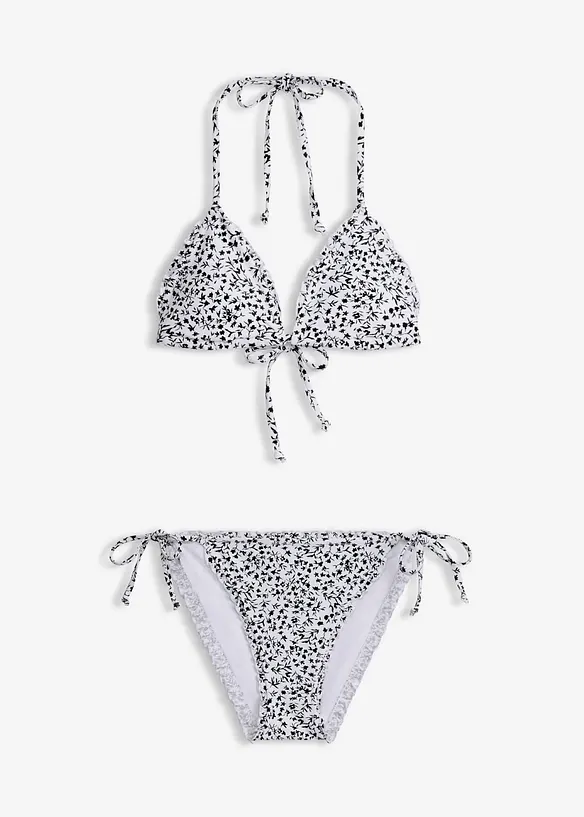 Trekantbikini med rysjer, bonprix