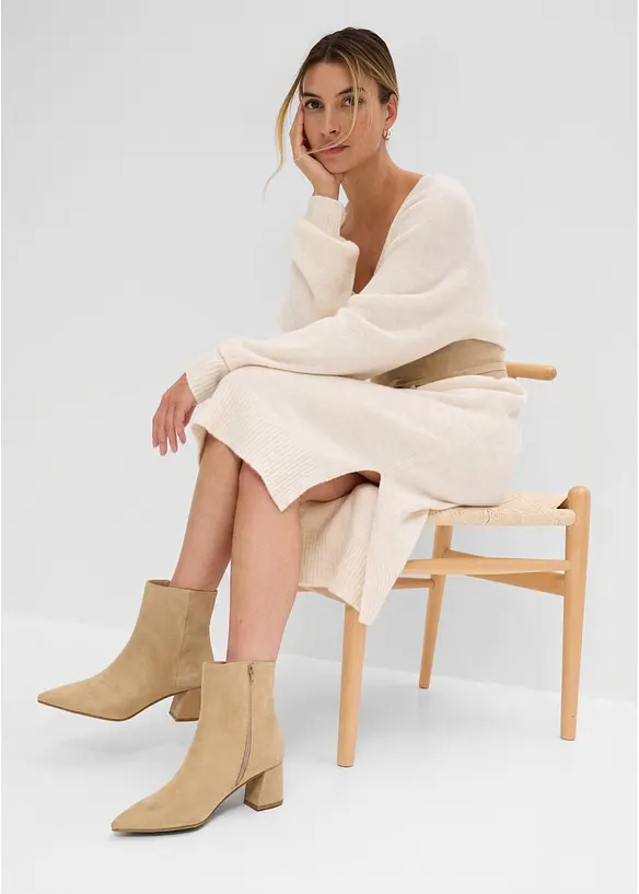Oversized, strikket midikjole, bonprix