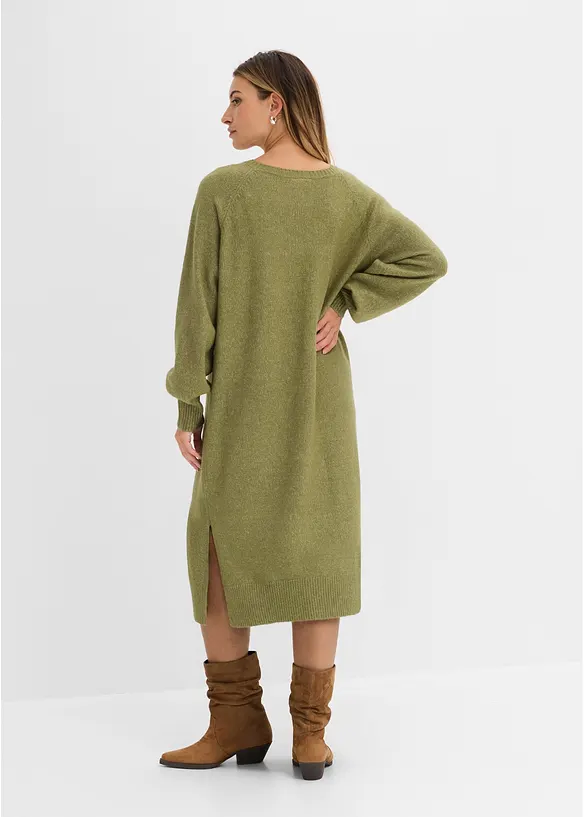 Oversized, strikket midikjole, bonprix