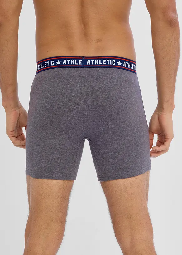 Boksershorts med bomull i ettersittende modell i midi-lengde (2-pack), bonprix