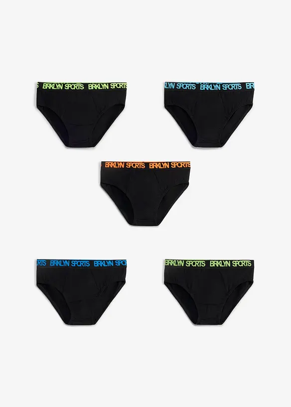 Truse med myk, &oslash;kologisk bomull (5-pack), bonprix