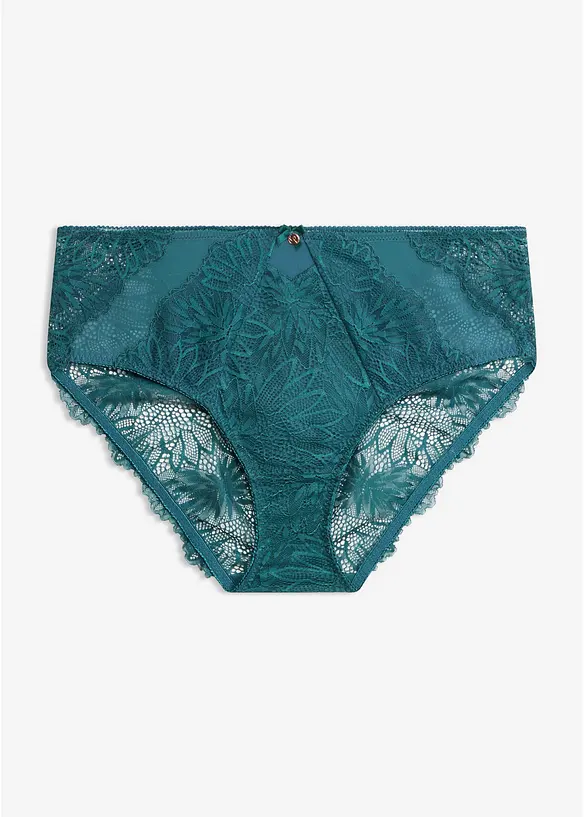 Truse med h&oslash;y midje og nydelige blonder, bonprix