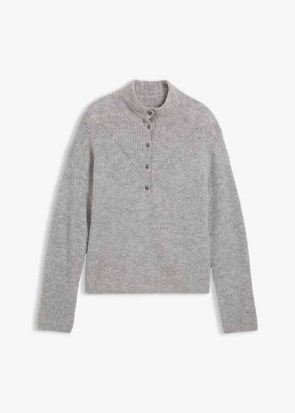 Oversized genser i myk alpakkamiks, bonprix